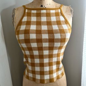 Madwell Brand Strappy Checkered Tank